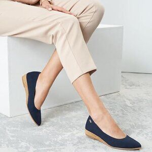 Viscata Rubina Canvas Flat Handmade 1 1/4" Wedge Women's Sandals 6